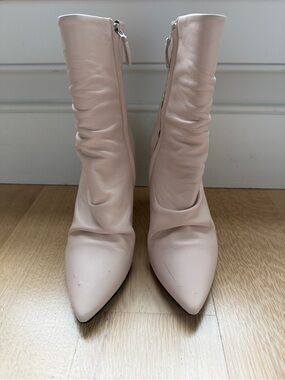 IRO Leather Slouch Boots – Blush